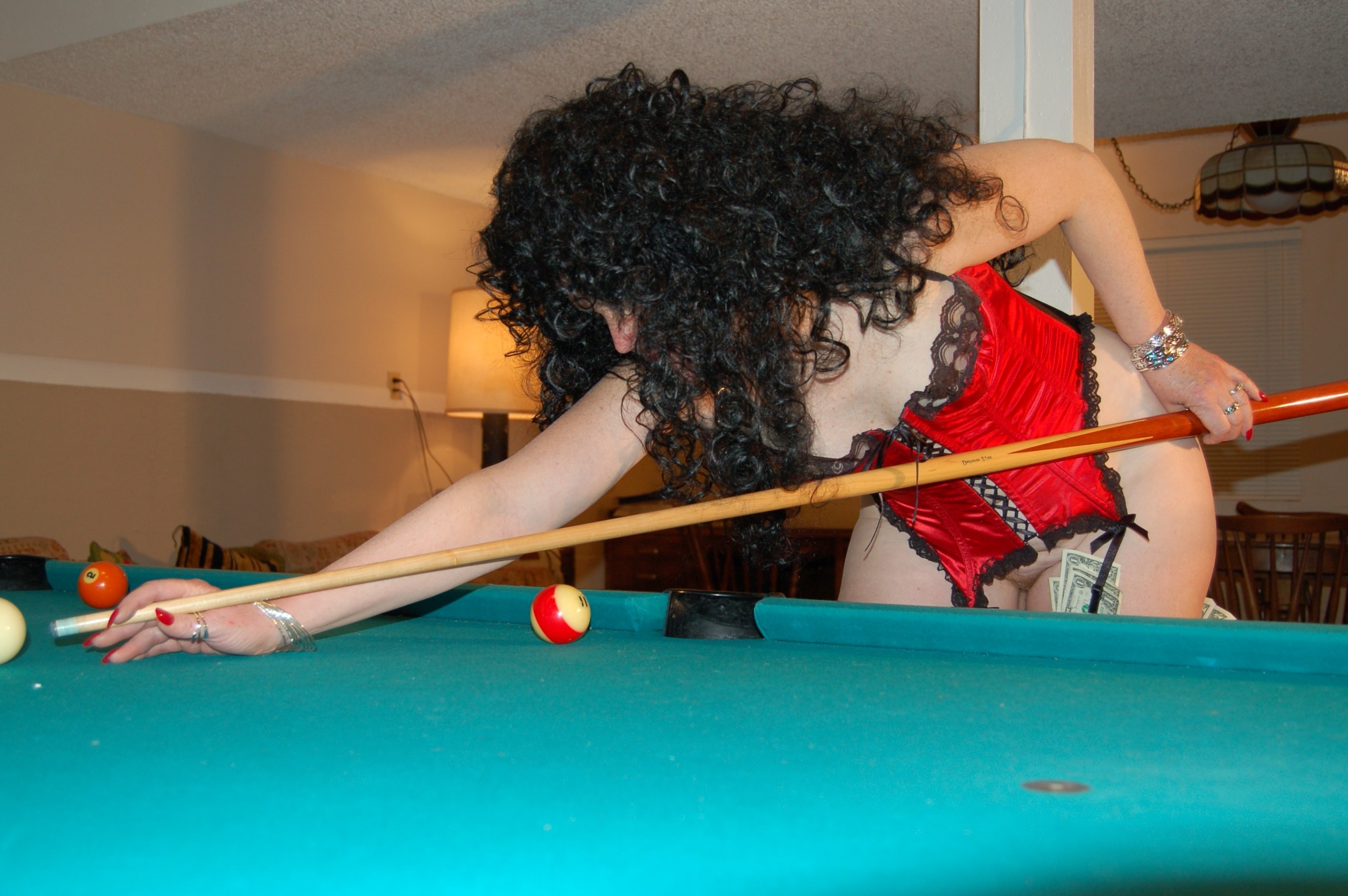 Anne At the Pool Table
